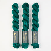 Dark Omen Yarn MERINO SOCK MINI - BEJEWELED Merino wool Nylon Fingering green Yarn