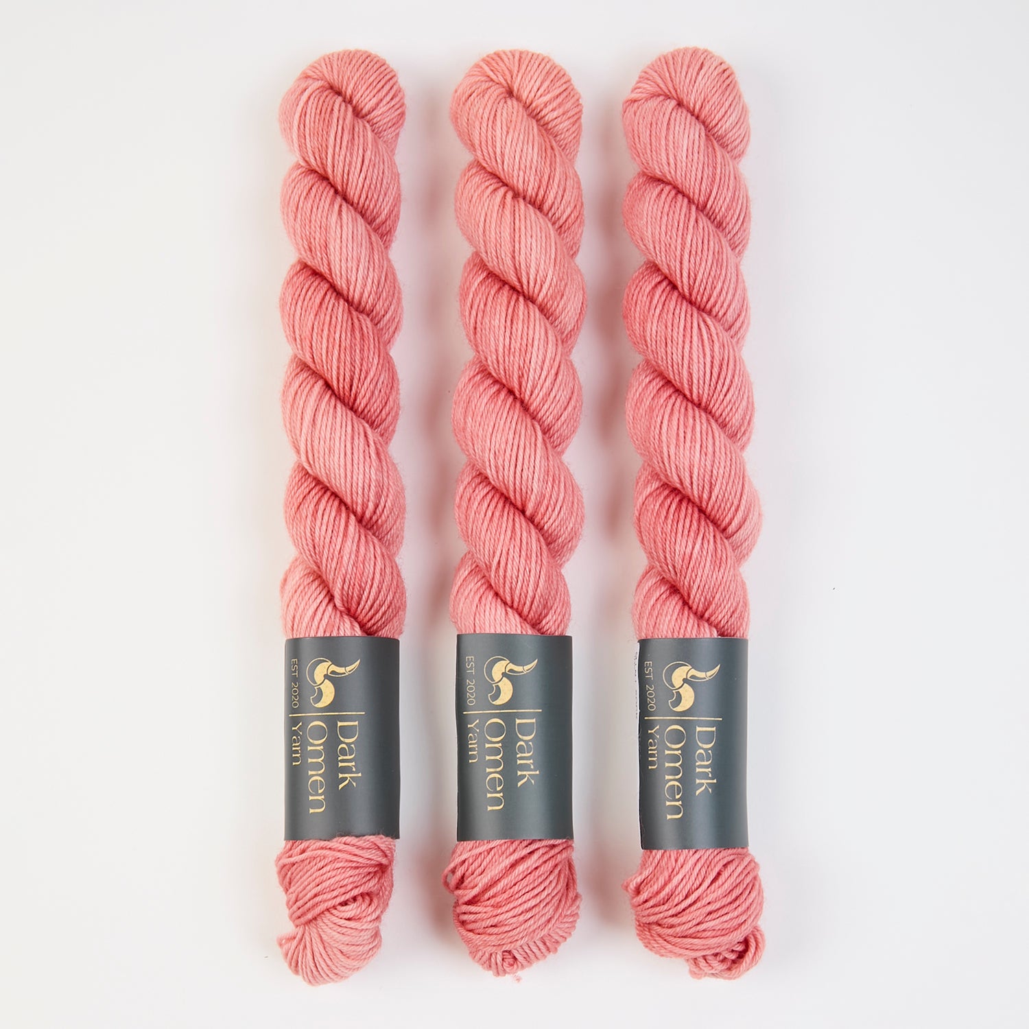 Dark Omen Yarn MERINO SOCK MINI - BLOSSOM Merino wool Nylon Fingering coral Yarn