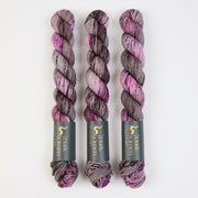 Dark Omen Yarn MERINO SOCK MINI - COVEN Merino wool Nylon Fingering grey purple Yarn