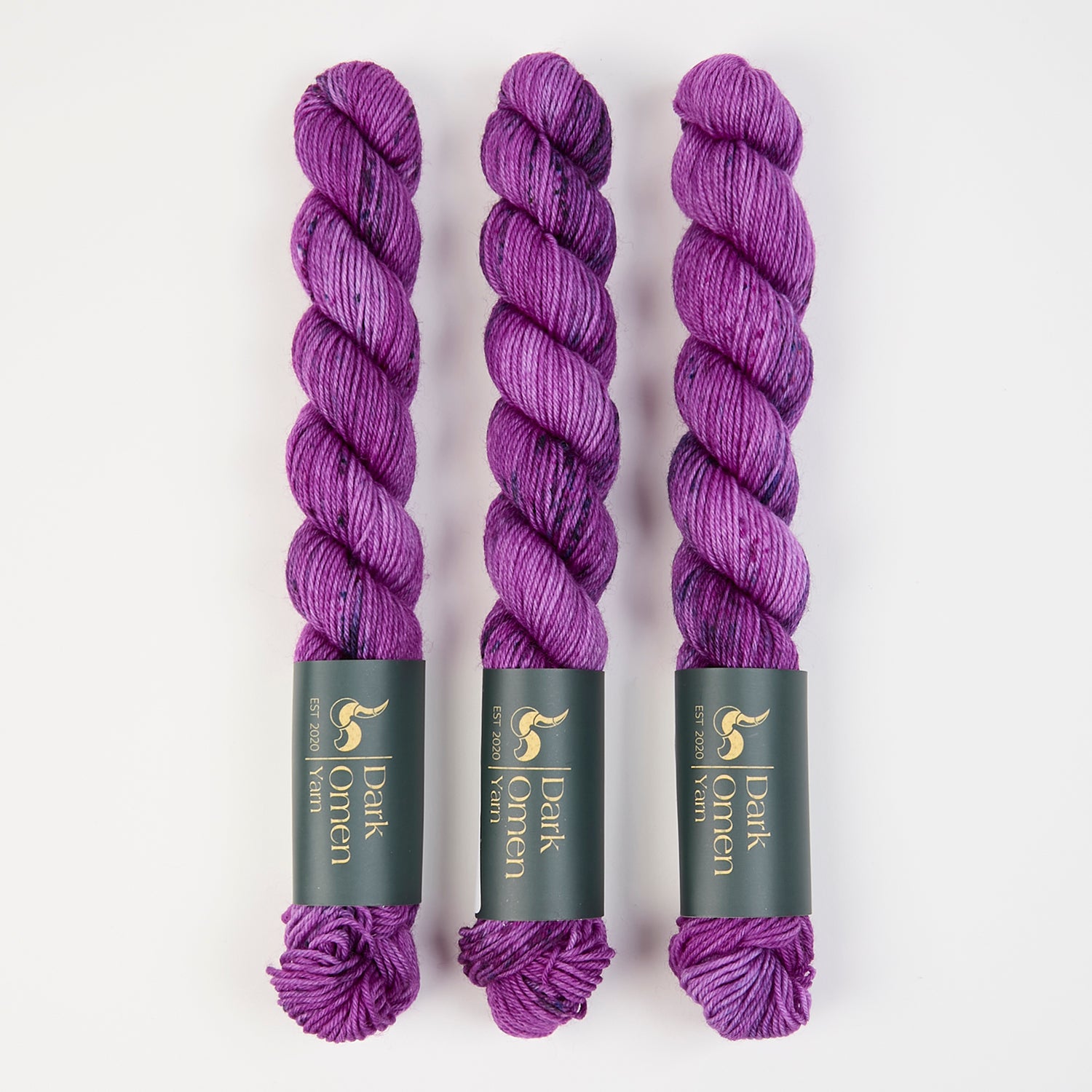 Dark Omen Yarn MERINO SOCK MINI - DISCO DREAM Merino wool Nylon Fingering purple Yarn