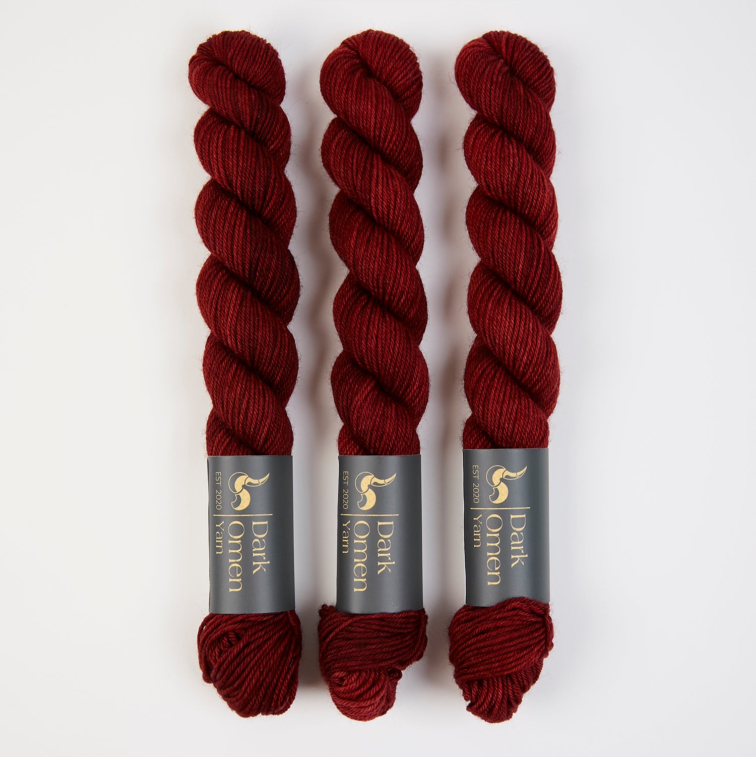 Dark Omen Yarn MERINO SOCK MINI - MOGANO Merino wool Nylon Fingering red Yarn