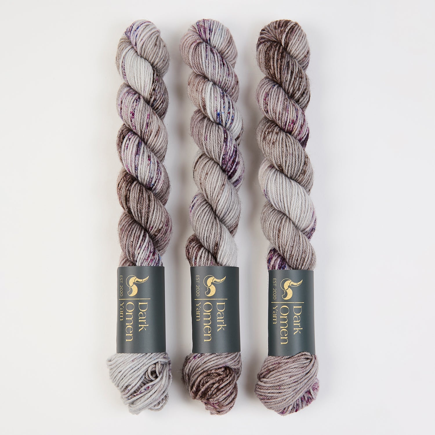 Dark Omen Yarn MERINO SOCK MINI - RITUAL Merino wool Nylon Fingering grey Yarn