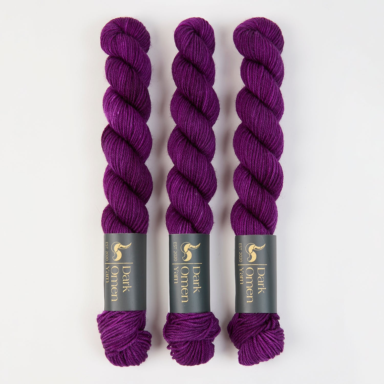 Dark Omen Yarn MERINO SOCK MINI - SPELLBOUND Merino wool Nylon Fingering purple Yarn