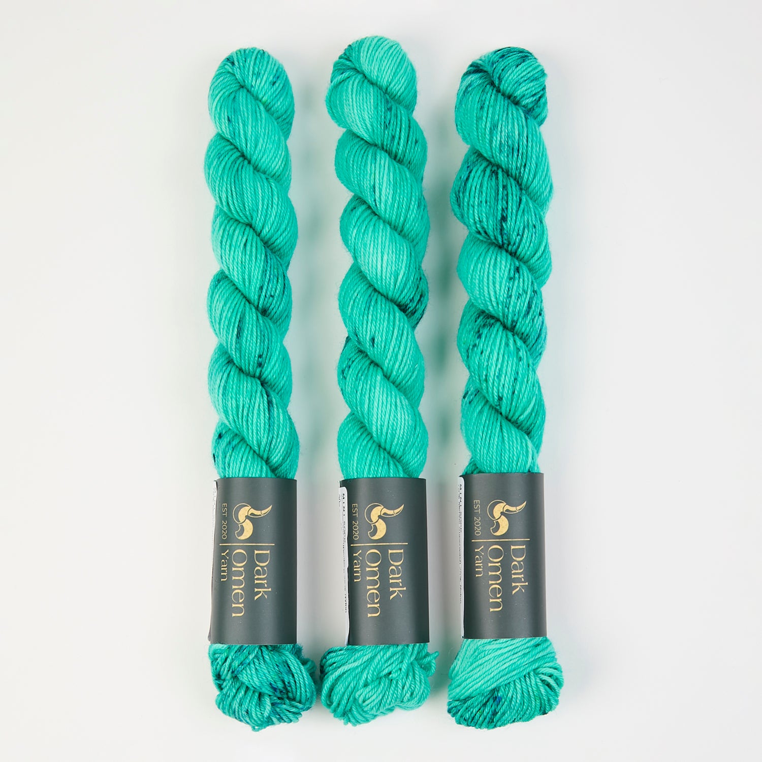 Dark Omen Yarn MERINO SOCK MINI - TURQUOISE NOISE Merino wool Nylon Fingering turquoise Yarn