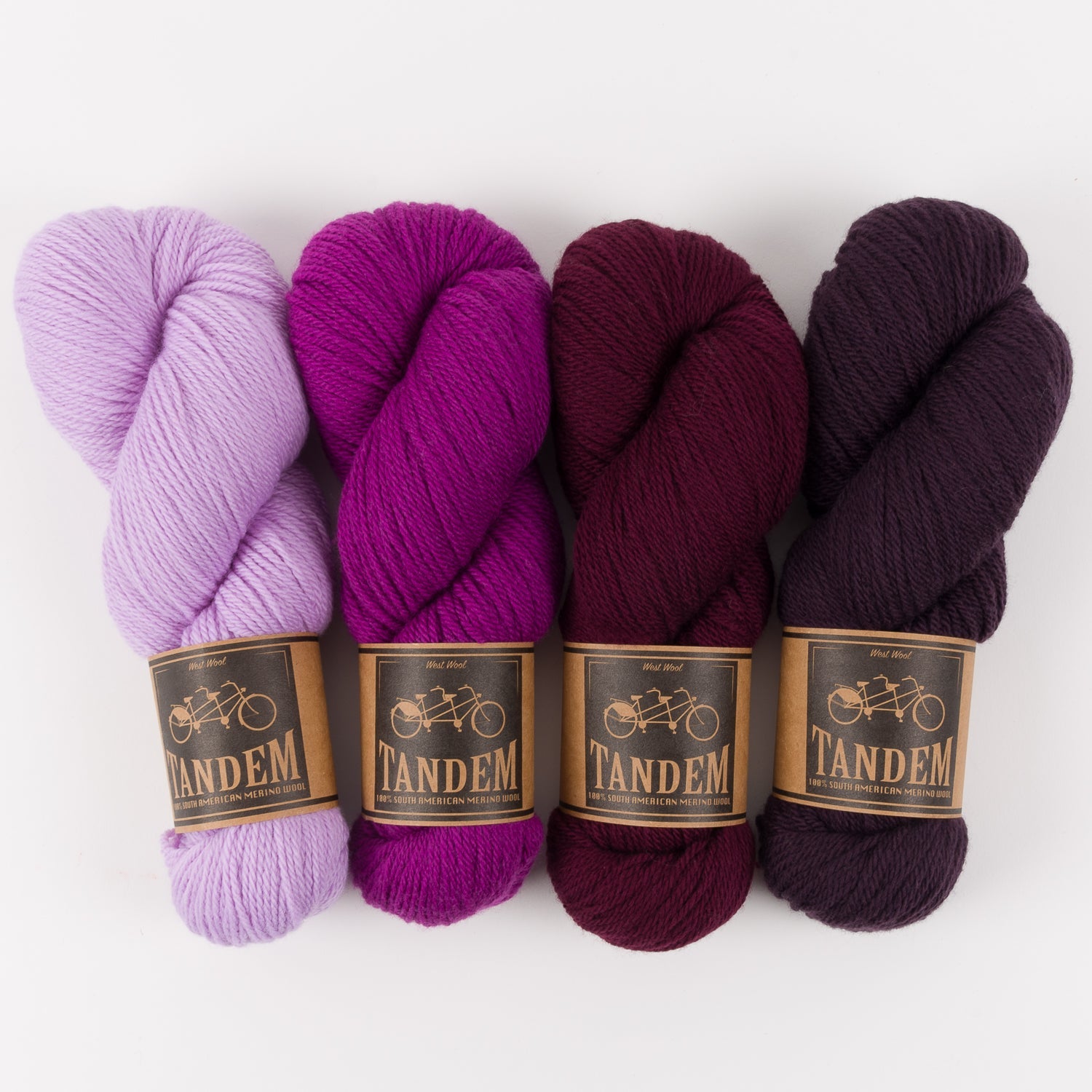 West Wool WESTKNITS KIT - AUBERGINE FANDANGO Merino wool DK purple Westknits Kits