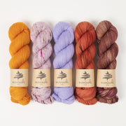 Mominoki Yarn LAVENDER SUNSET Merino wool Polyamide Fingering Quick Kits