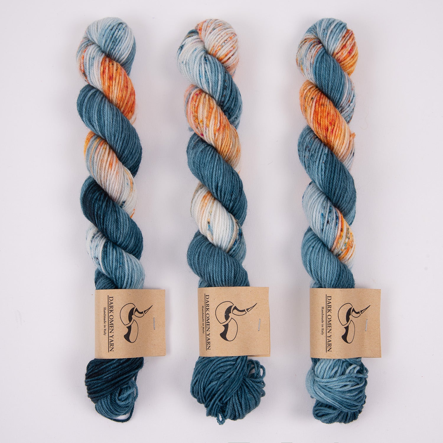 Dark Omen Yarn MERINO SOCK MINI - DEPTHS OF SPACE Merino wool Nylon Fingering blue Yarn