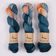 Dark Omen Yarn MERINO SOCK - DEPTHS OF SPACE Merino wool Nylon Fingering multicolour blue orange Yarn