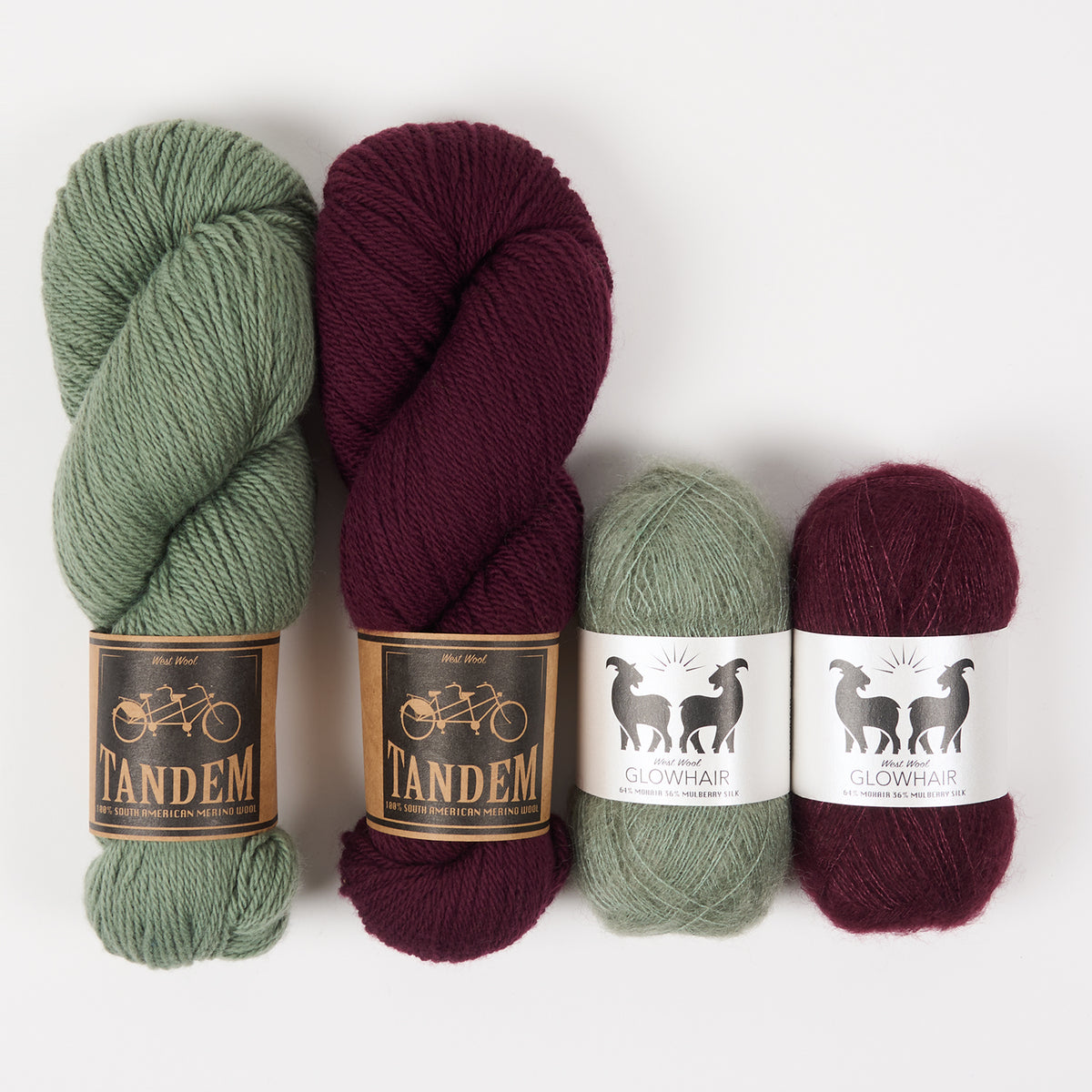 West Wool AROMATIC CORDUROY Mohair Silk Merino wool Mixed Weight Quick Kits