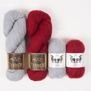 West Wool BERRY CLOUDS Mohair Silk Merino wool Mixed Weight Quick Kits