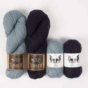 West Wool BRETON SPRUCE Mohair Silk Merino wool Mixed Weight Quick Kits