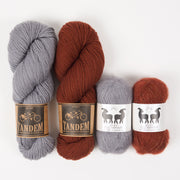 West Wool ICELANDIC COCOA Mohair Silk Merino wool Mixed Weight Quick Kits