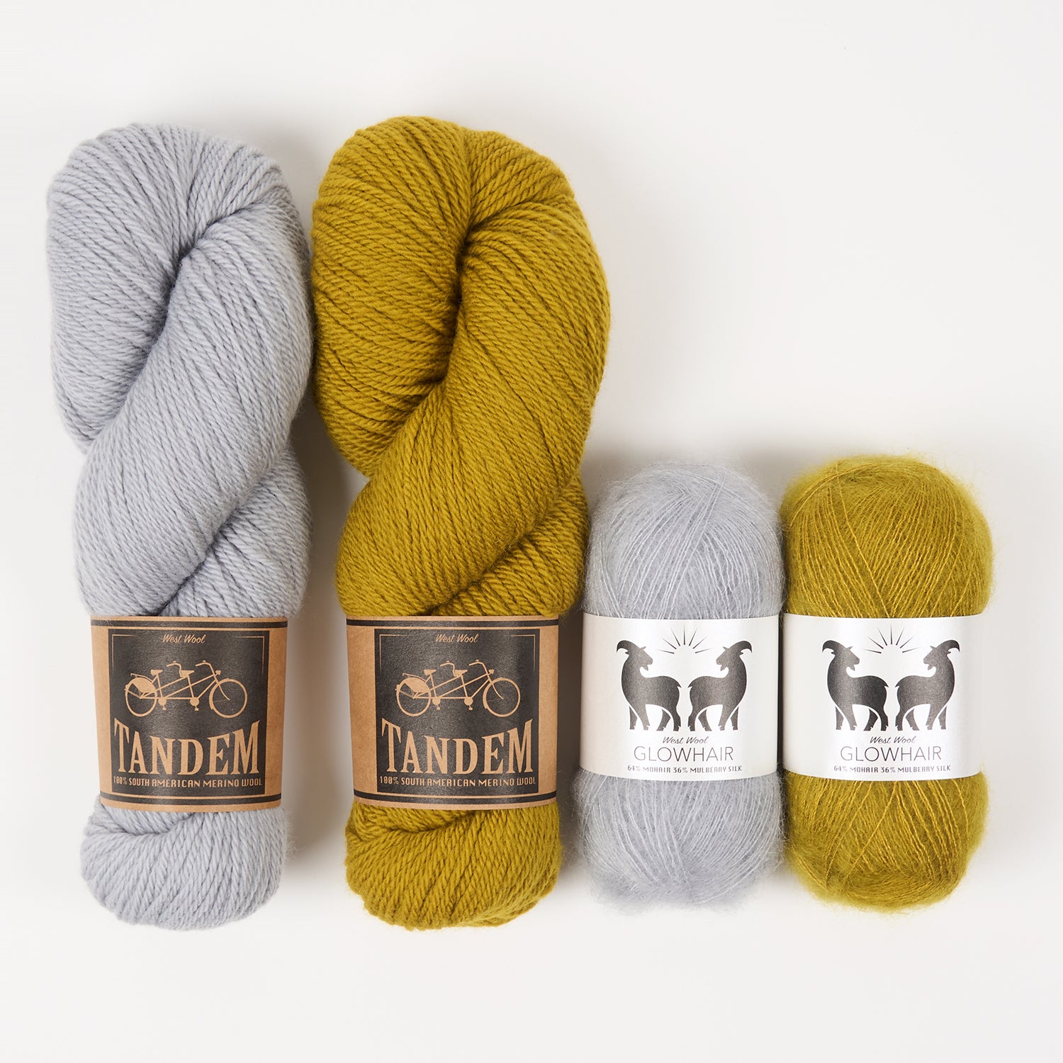 West Wool DUTCH DRESSING Mohair Silk Merino wool Mixed Weight Quick Kits