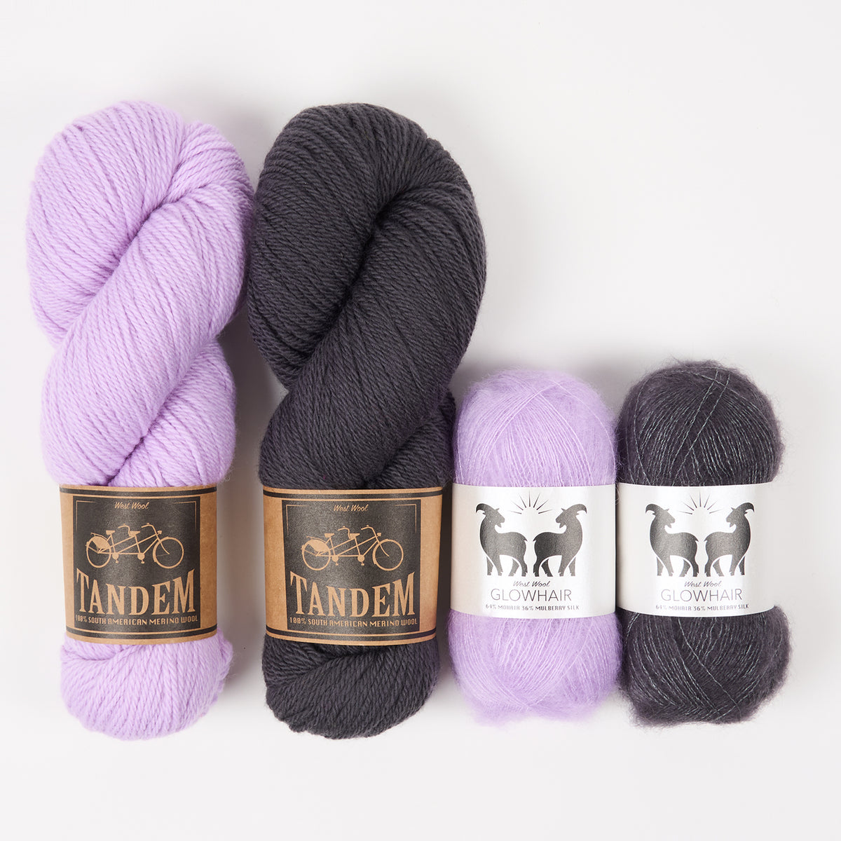 West Wool UNICORN HOUSE Mohair Silk Merino wool Mixed Weight Quick Kits