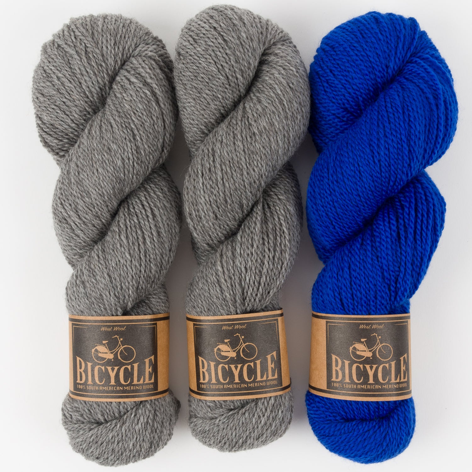 West Wool ELECTRIC GREY Merino wool Fingering Quick Kits