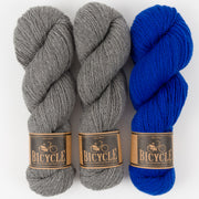 West Wool ELECTRIC GREY Merino wool Fingering Quick Kits