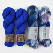 Qing Fibre ELECTRIC OSLO Alpaca Merino wool Silk Mixed Weight Quick Kits