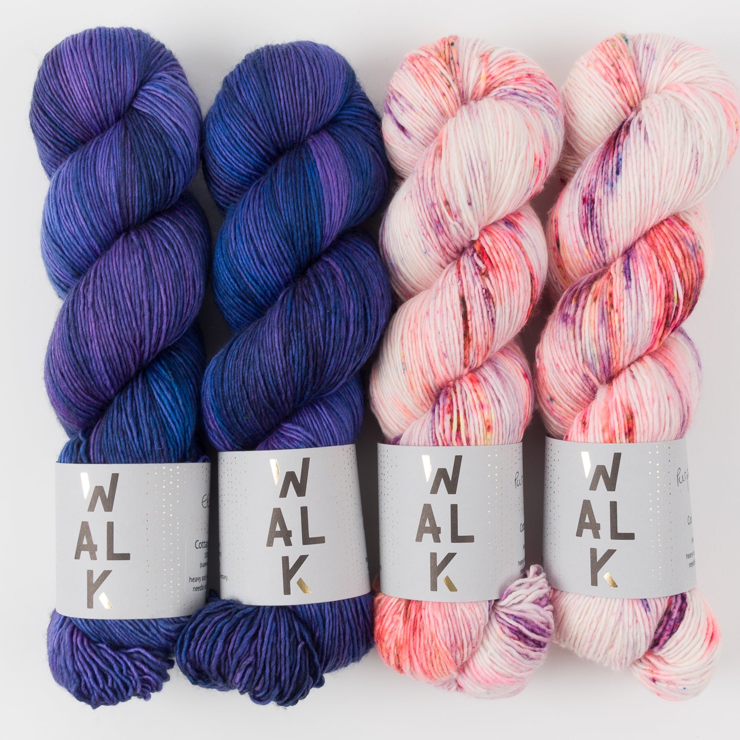 WALK Collection ELECTRIC PEACH Merino wool Fingering Quick Kits