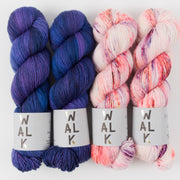 WALK Collection ELECTRIC PEACH Merino wool Fingering Quick Kits