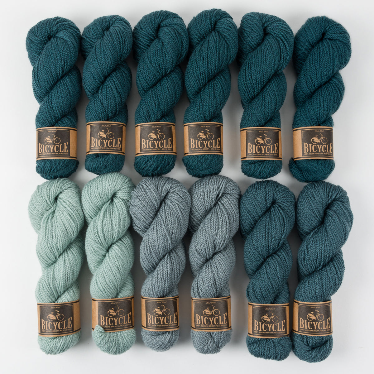 West Wool CANAL RING - ENCHANTED RINGS Merino wool Fingering grey blue turquoise Westknits Kits