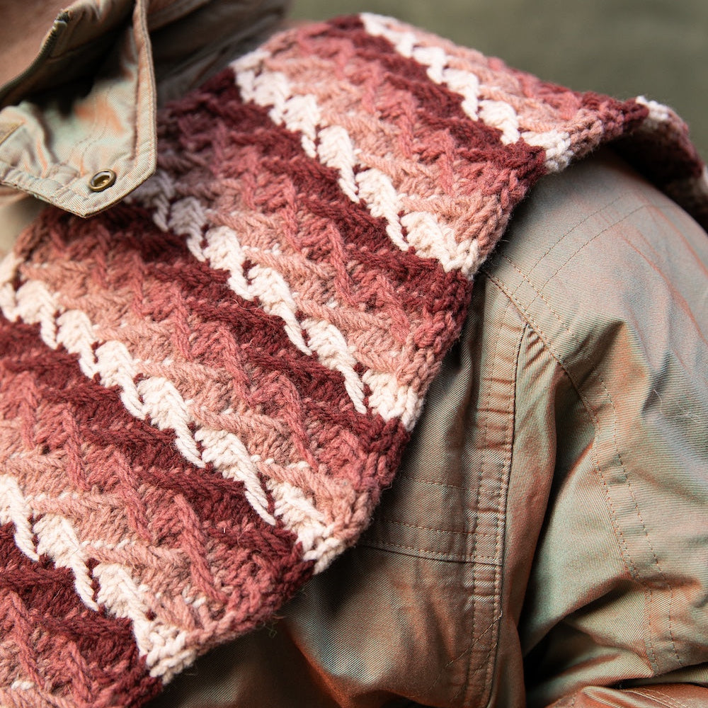 Embossed Jacquard Skinny Scarf