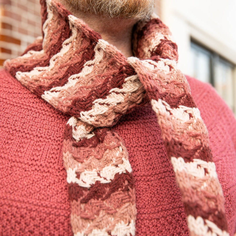 Embossed Jacquard Skinny Scarf