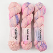 Qing Fibre DASHING SASSY - FAIRY DUST Merino wool Fingering pink Yarn