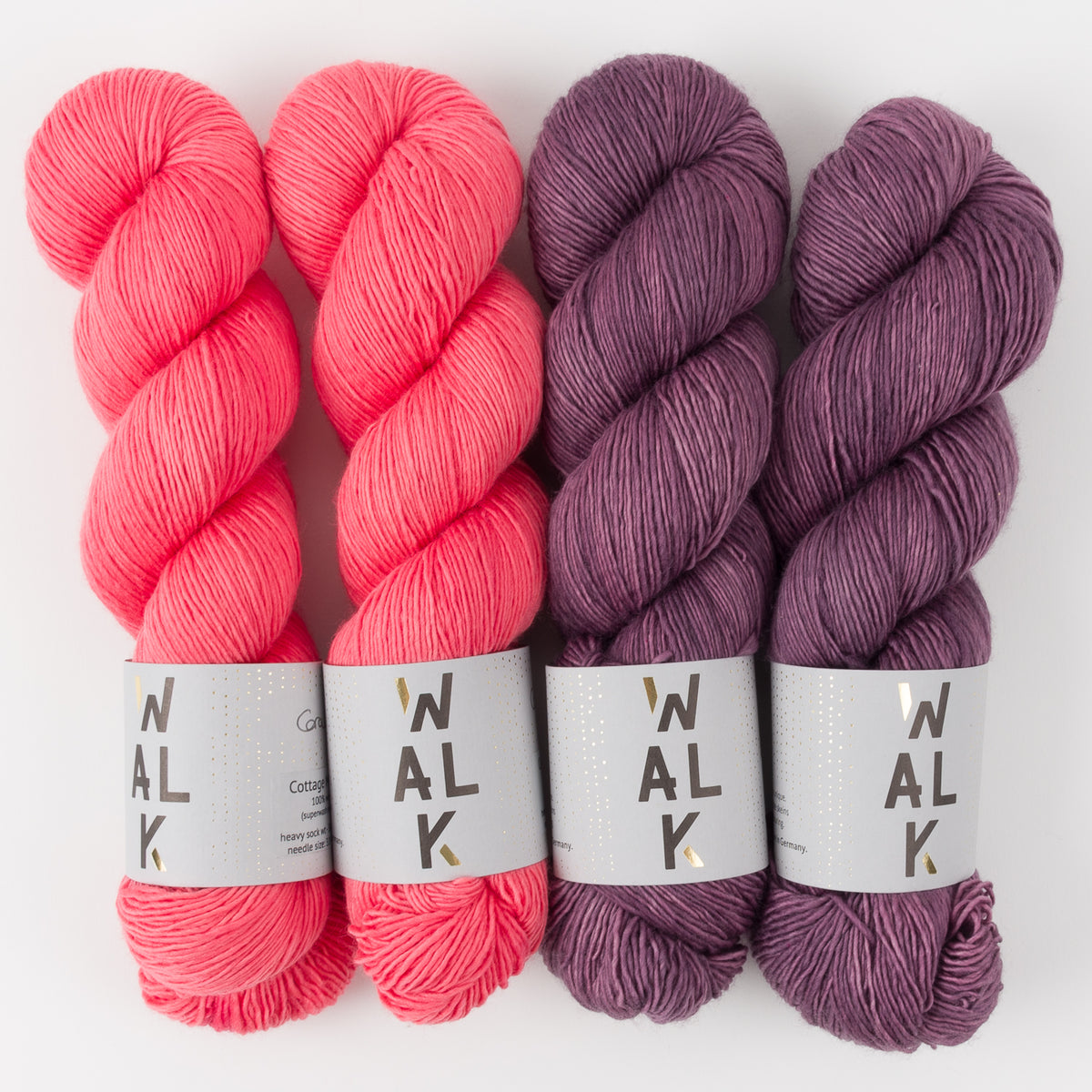 WALK Collection FIERY CORAL Merino wool Fingering Quick Kits