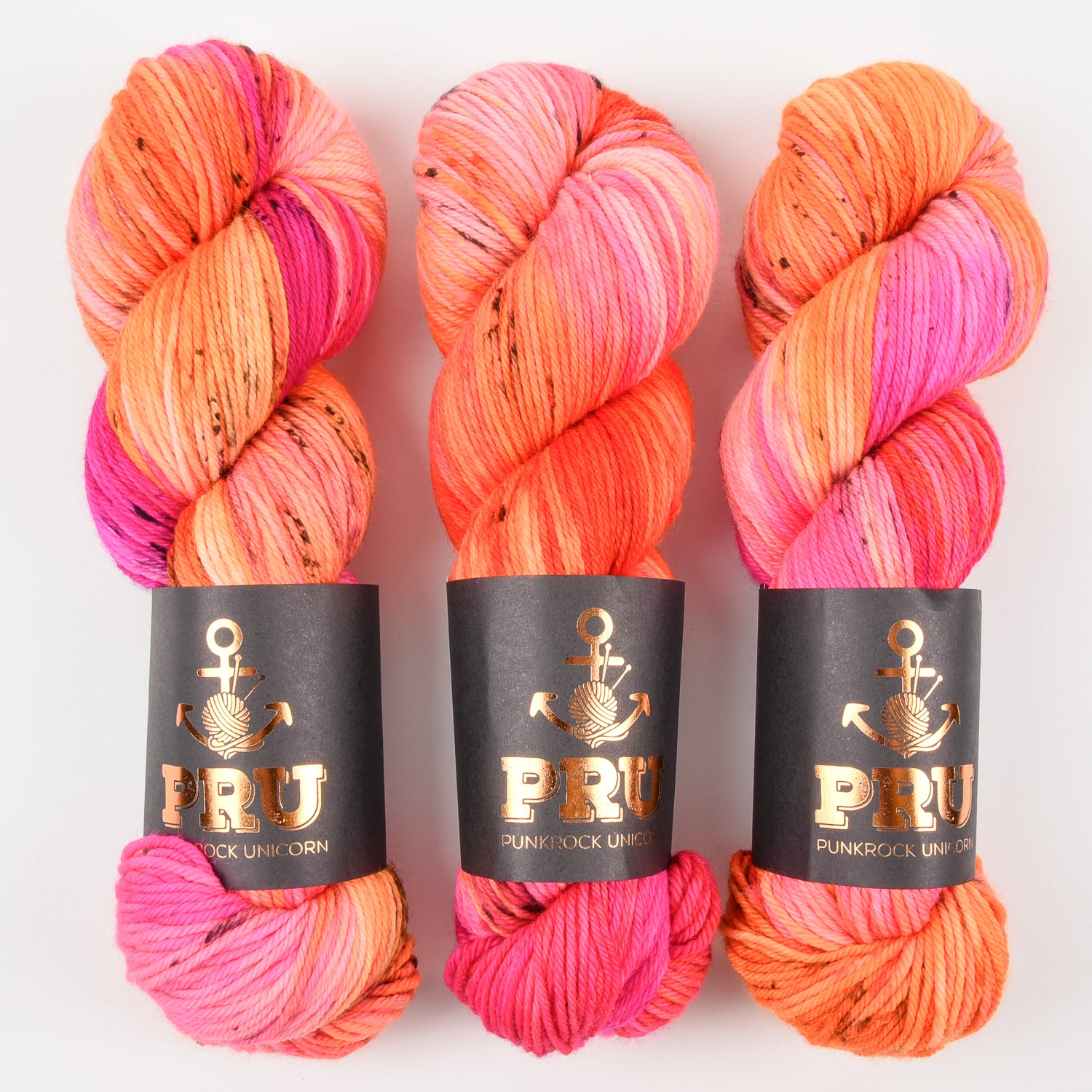 Punk Rock Unicorn SOUL DK - FIRECRACKER Merino wool Nylon DK Sock orange Yarn