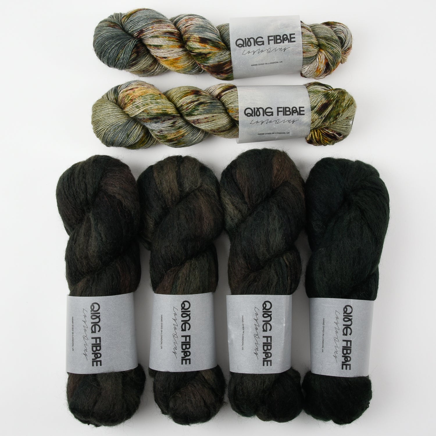 Qing Fibre FOREST SIREN Merino wool Silk Yak Alpaca Mixed Weight Quick Kits