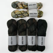 Qing Fibre FOREST SIREN Merino wool Silk Yak Alpaca Mixed Weight Quick Kits