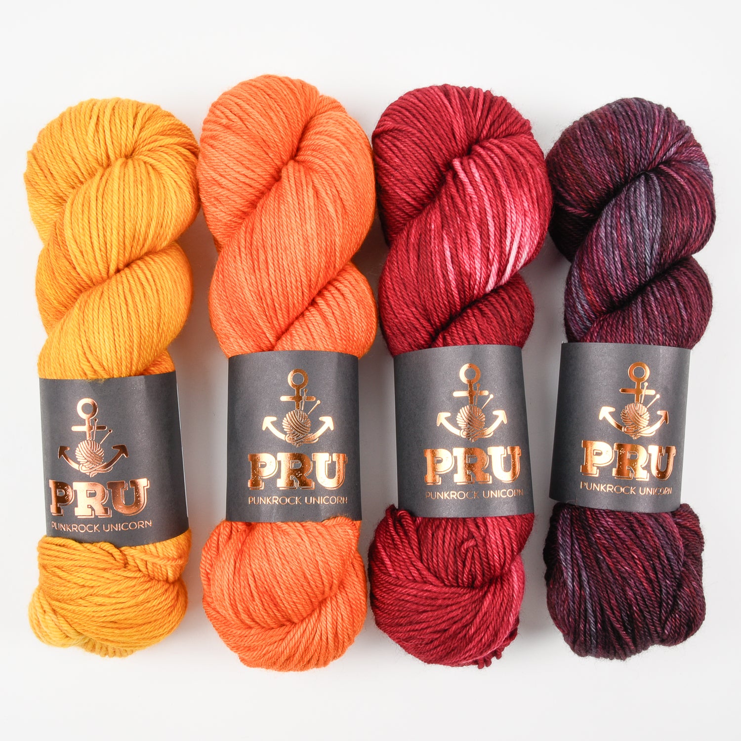Punk Rock Unicorn FOXES IN AUTUMN Merino wool Nylon Fingering Quick Kits