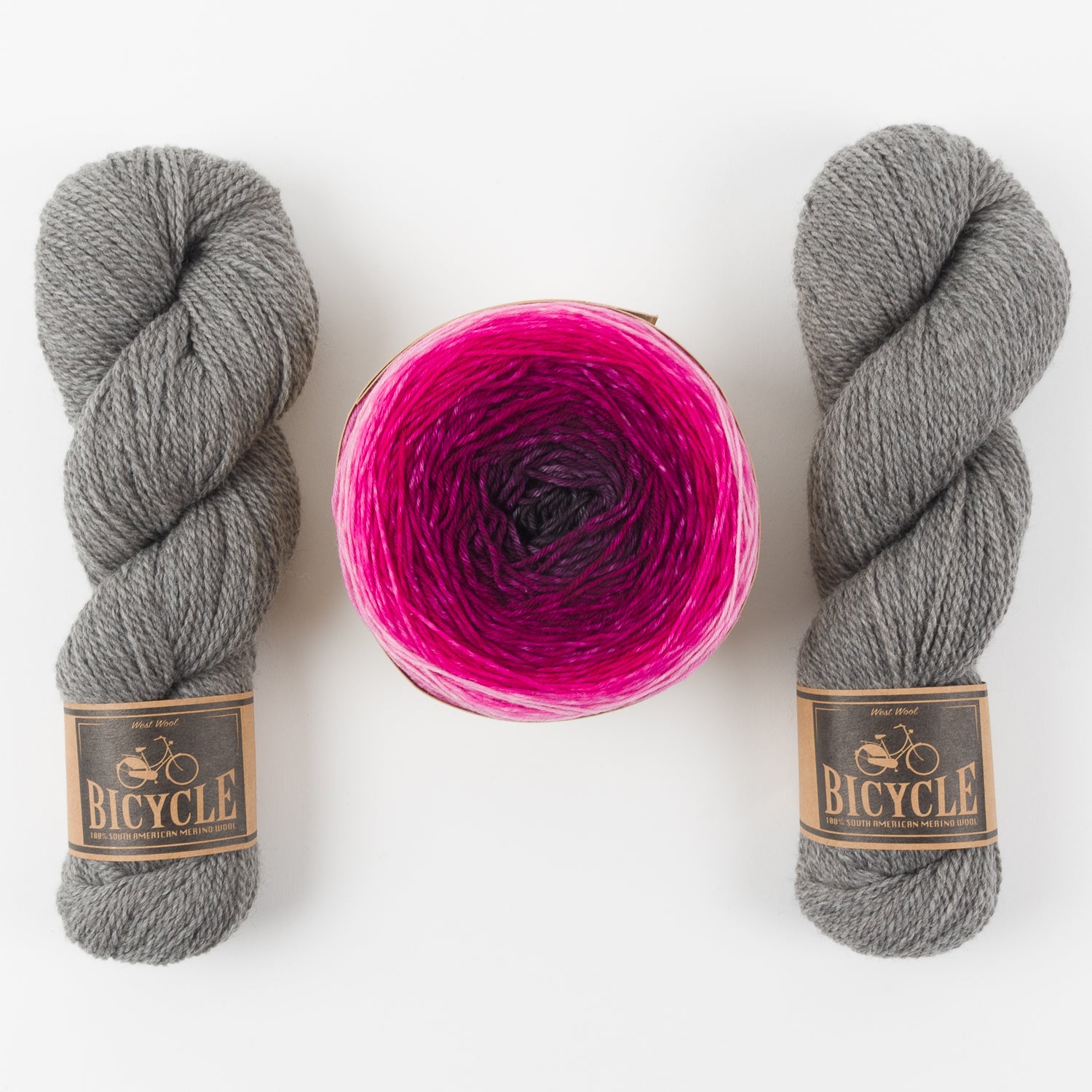 Bilum MARIKA GREY Merino wool Fingering Quick Kits