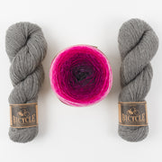 Bilum MARIKA GREY Merino wool Fingering Quick Kits