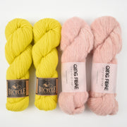 Qing Fibre FRESH AND BRIGHT Alpaca Merino wool Silk Mixed Weight Quick Kits