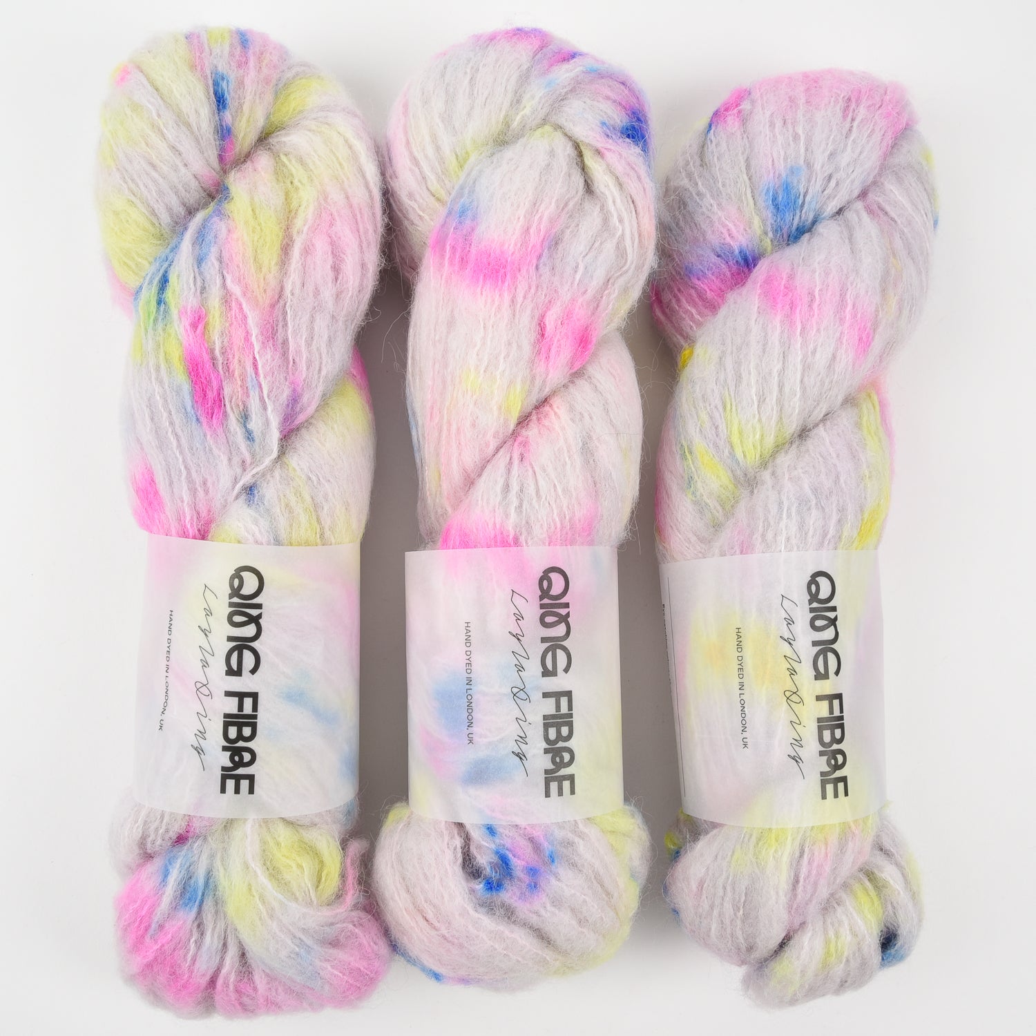 Qing Fibre MELTED BABY SURI - FROST Alpaca Merino wool Silk Sport multicolor Yarn