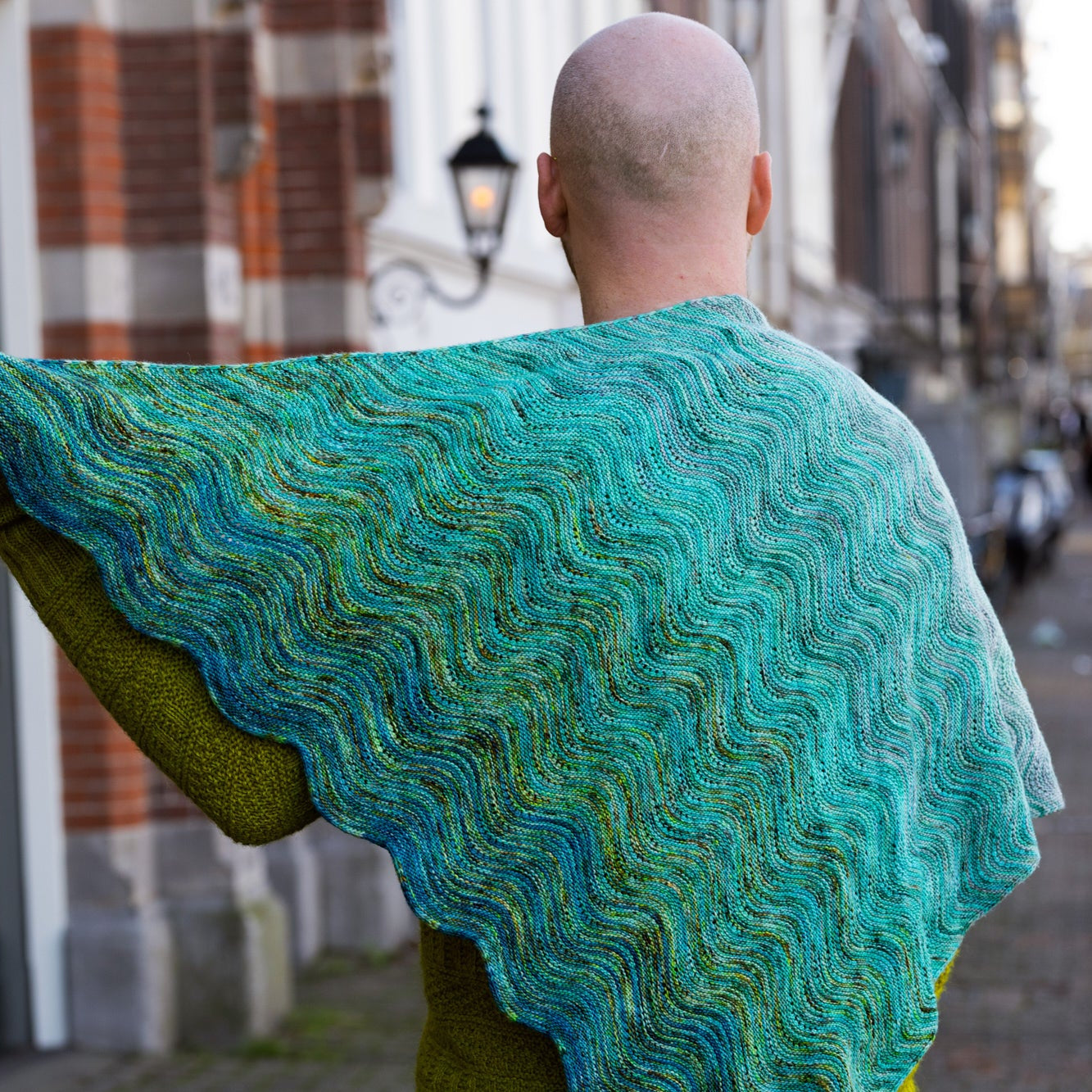 Faded Undulation Shawl