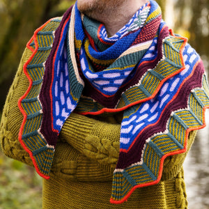 WESTKNITS NO. 8 SEVEN-COLOR CONTRAST SHAWLS