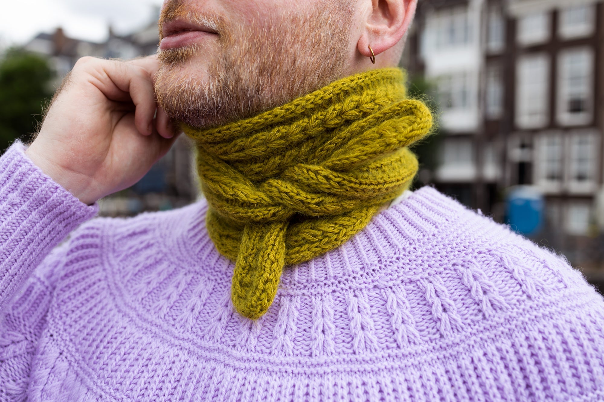 FIR RIB SKINNY SCARF PATTERN