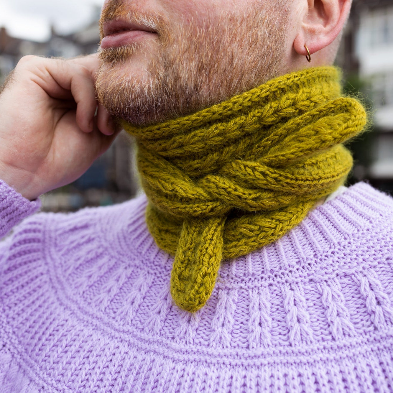 Fir Rib Skinny Scarf