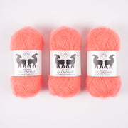 West Wool GLOWHAIR - FLAMINGO Mohair Silk Lace pink coral Yarn