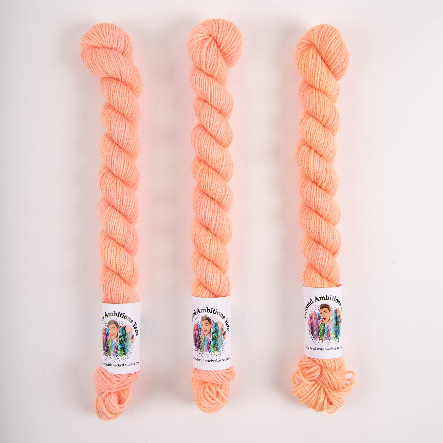 Twisted Ambitions SWEET SOCK MINI - FRESHLY SQUEEZED Merino wool Nylon Fingering peach Yarn