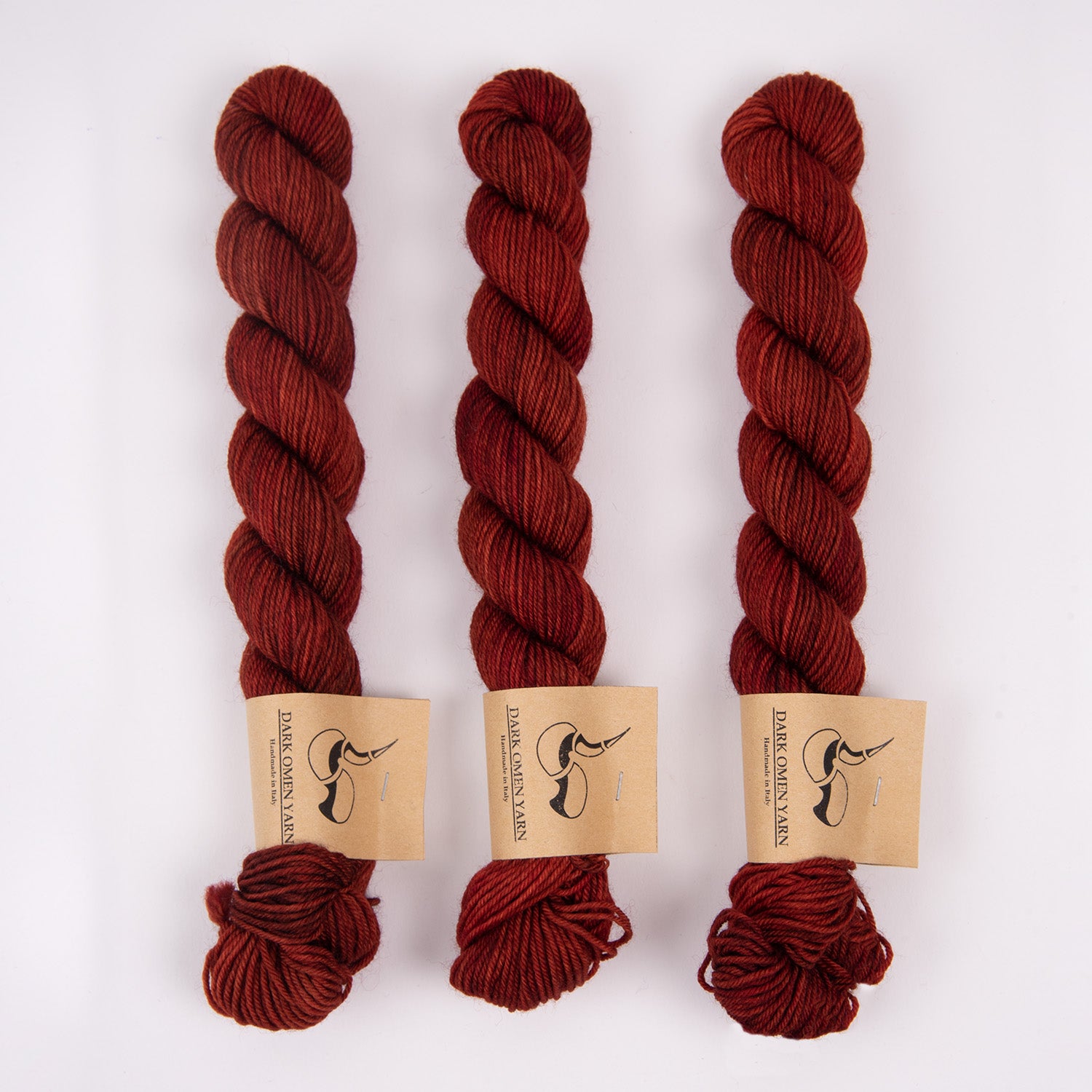 Dark Omen Yarn MERINO SOCK MINI - FURNACE Merino wool Nylon Fingering brown Yarn