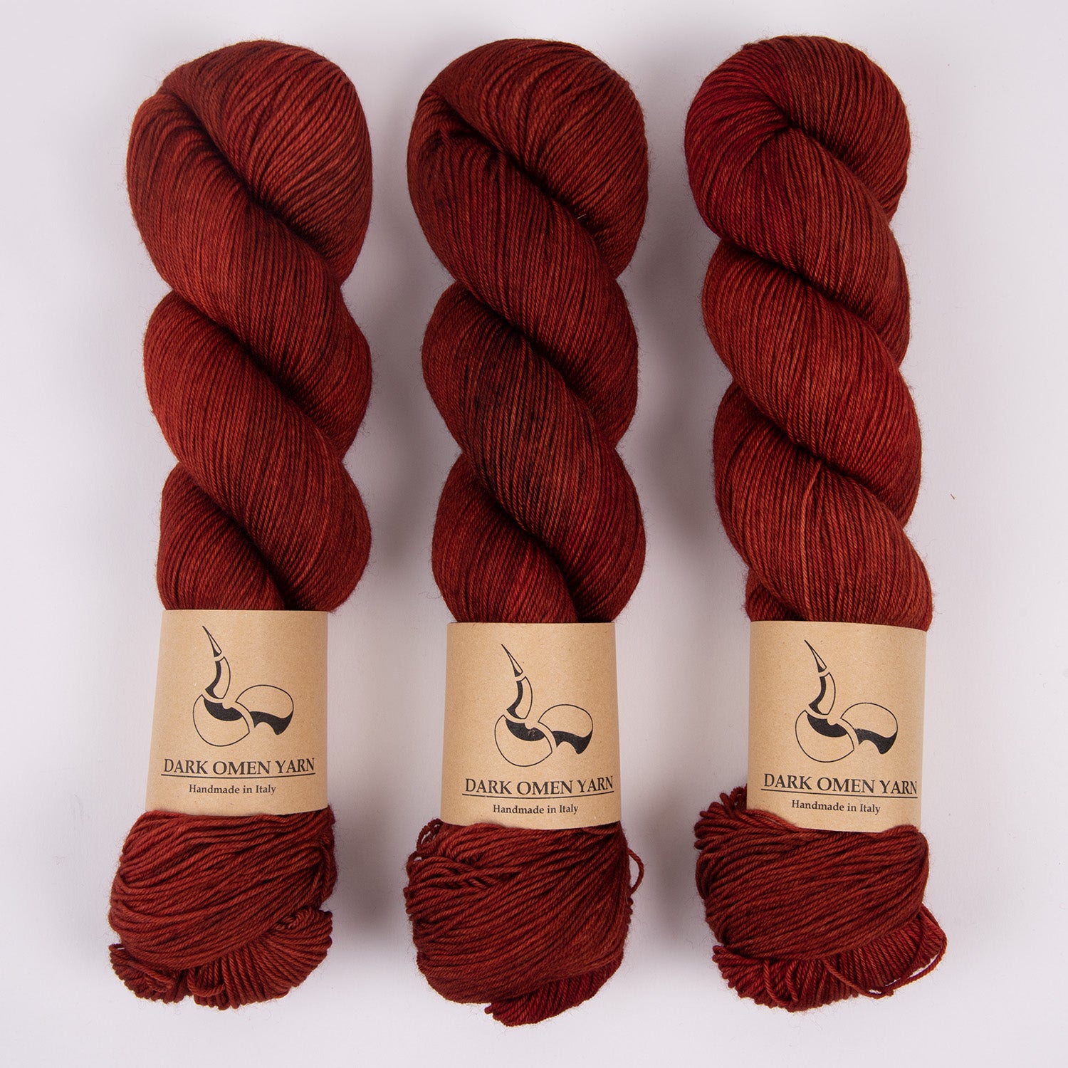 Dark Omen Yarn MERINO SOCK - FURNACE Merino wool Nylon Fingering brown Yarn