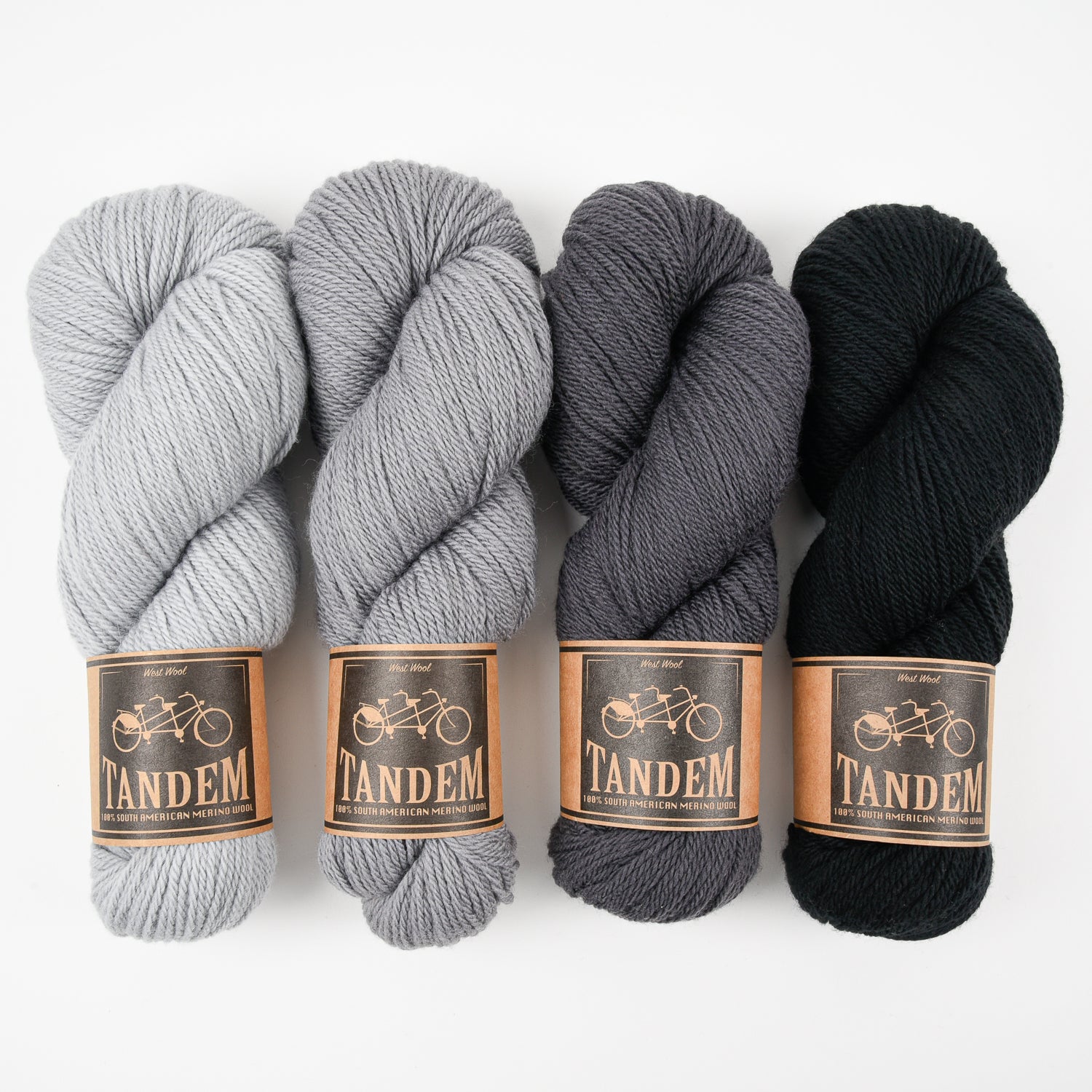 West Wool GEOGRADIENT BLANKET - GREY GRADIENT Merino wool DK grey black Westknits Kits