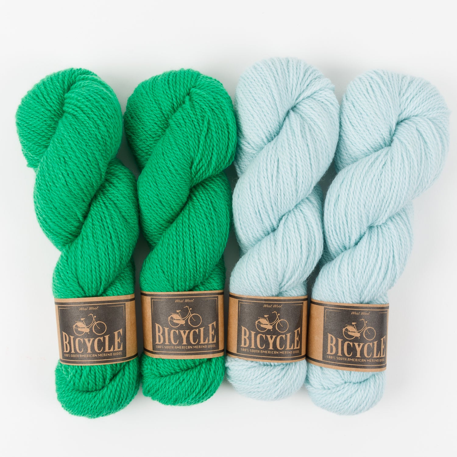 West Wool GREEN GLASS Merino wool Fingering Quick Kits