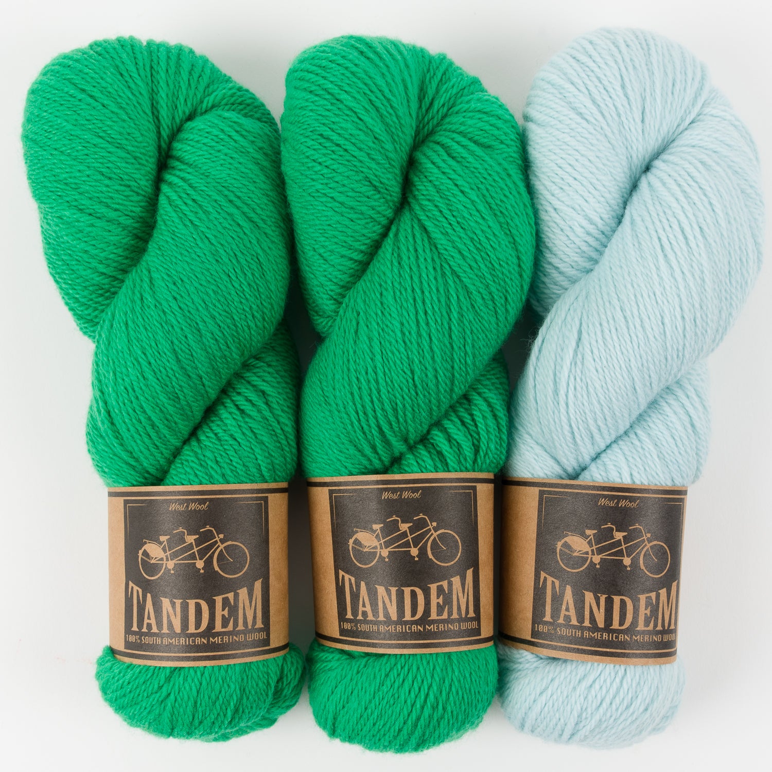 West Wool GLASSY GRASSY Merino wool DK Quick Kits