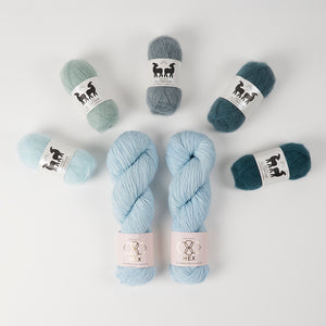 West Wool GLOW ALONG 2026 - GLOWING BUBBLES Mohair Silk Merino wool Nylon Mixed Weight Quick Kits