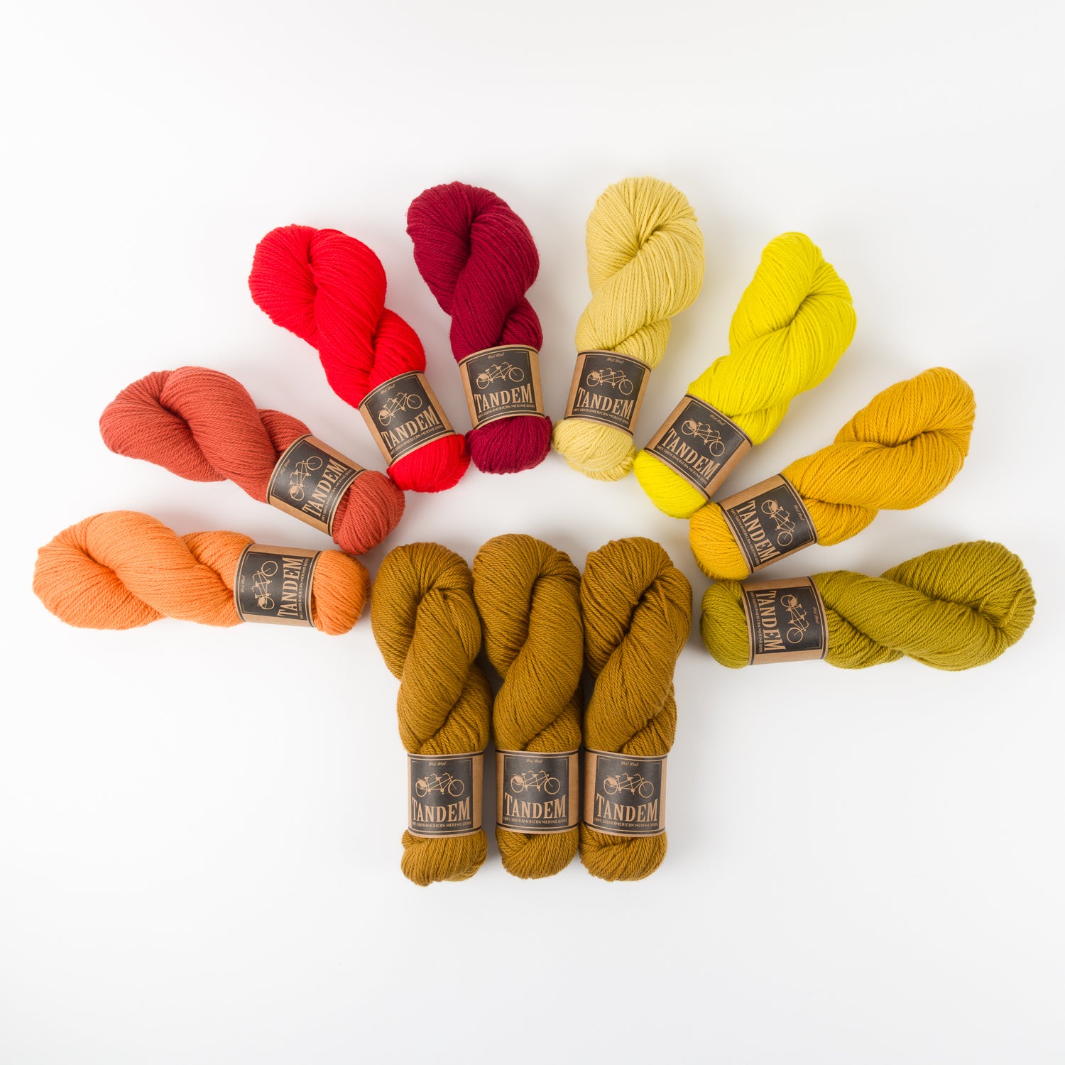 West Wool WESTKNITS KIT - GLOWING BLANKET Merino wool DK brown yellow orange Westknits Kits