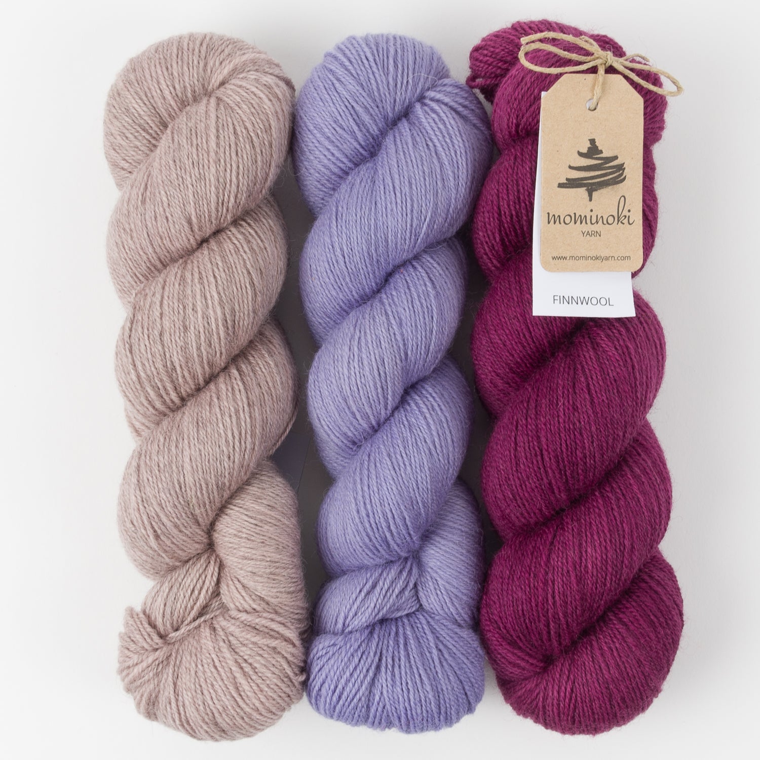 Mominoki Yarn DUSTY LAVENDER Wool Fingering Quick Kits